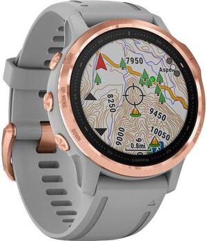 Смарт-часы Garmin fenix 6S Rose Gold-tone with Powder Gray Band (010-02159-21)
