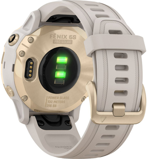 Смарт-часы Garmin Fenix 6S Pro Solar Edition Light gold with light sand band (010-02409-11)