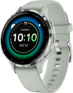 Смарт-часы Garmin Venu 3S Silver Stainless Steel Bezel with Sage Gray Case and Silicone Band (010-02785-01)