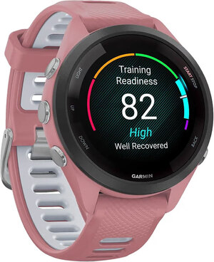 Смарт-годинник Garmin Forerunner 265S Black Bezel with Light Pink Case and Light Pink/Whitestone Silicone Band (010-02810-15)