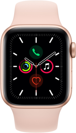 Смарт-часы Apple Watch Series 5 GPS 40mm Gold Aluminium Case with Pink Sand Sport Band (MWV72UL/A)