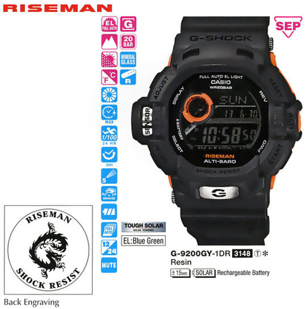 

Часы CASIO G-9200GY-1ER, G-9200GY-1ER