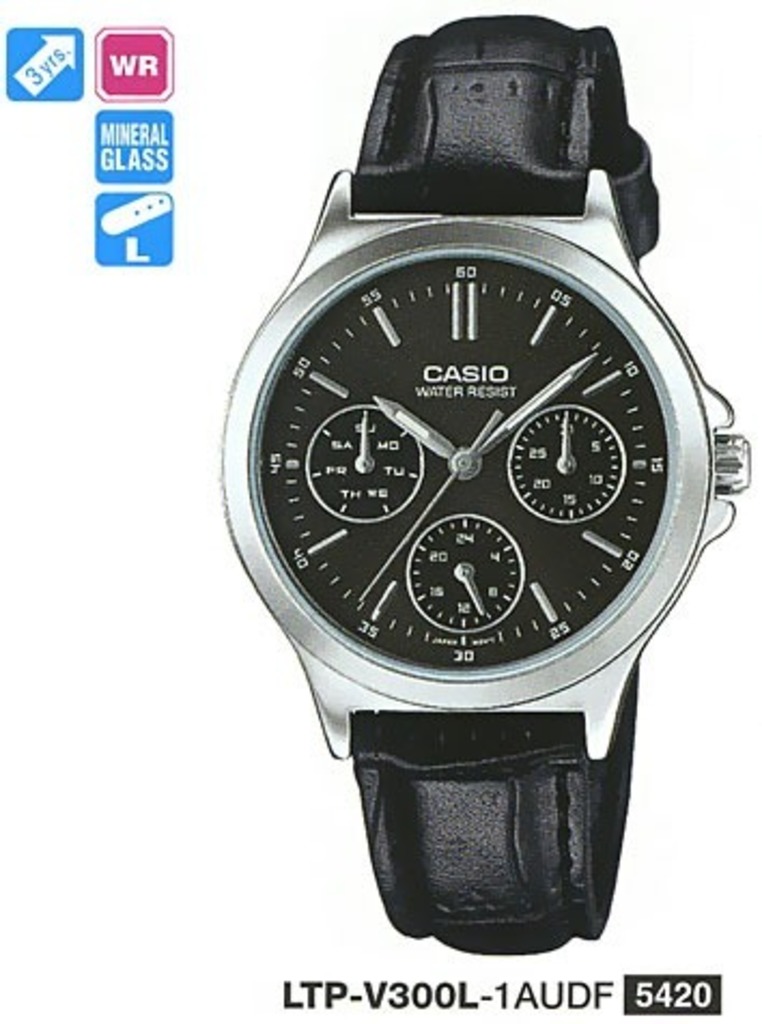 

Часы CASIO LTP-V300L-1AUDF, LTP-V300L-1A (A)