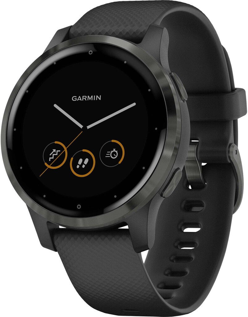 Фітнес-годинники, фітнес-браслети Garmin vivoactive 4 сірий з чорним  ремінцем | Купити у фірмовому магазині Garmin