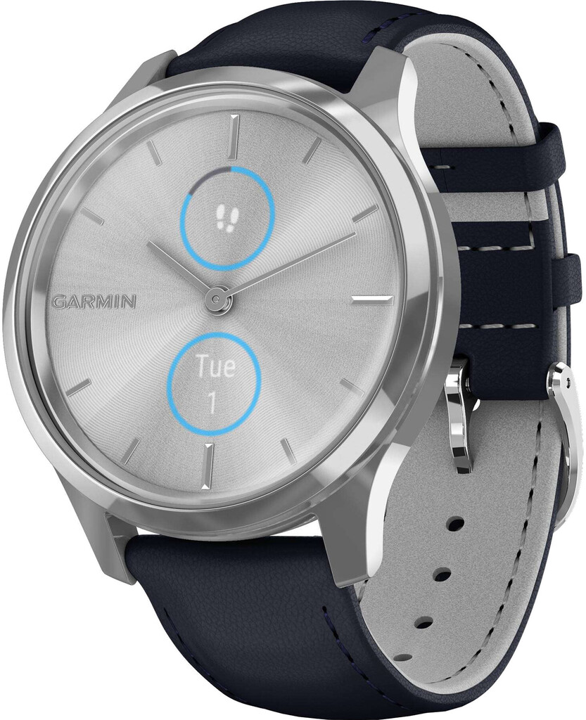 Смарт-годинник Garmin vivomove Luxe Silver Stainless Steel Case