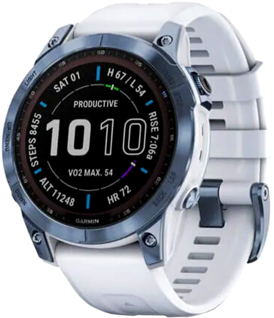 

Смарт-часы Garmin fenix 7 Sapphire Solar Edition Mineral Blue Titanium with Whitestone Band (010-02540-25), 010-02540-25